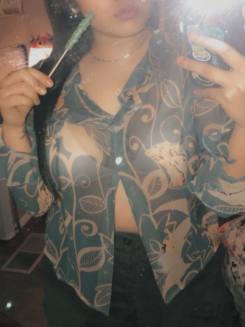 Tess Silk Fountain Girls and Drummers Ruffle Blouse Top🌺 - Picture 2 of 10